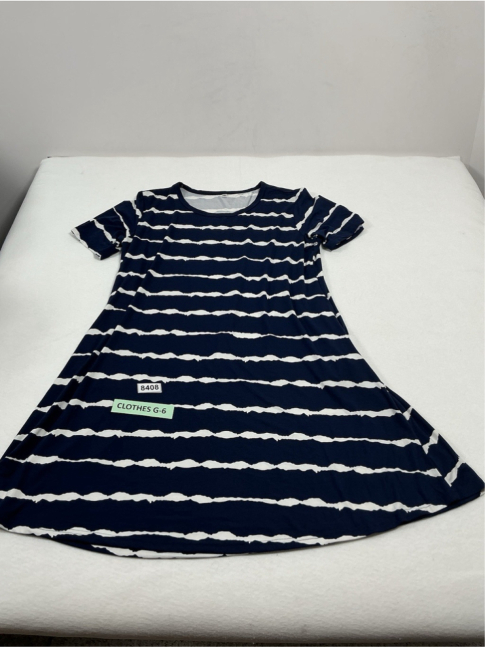 Womans Excellent Condition Short Sleeve Pullover Midi Shift Dress 2XL Multicolor